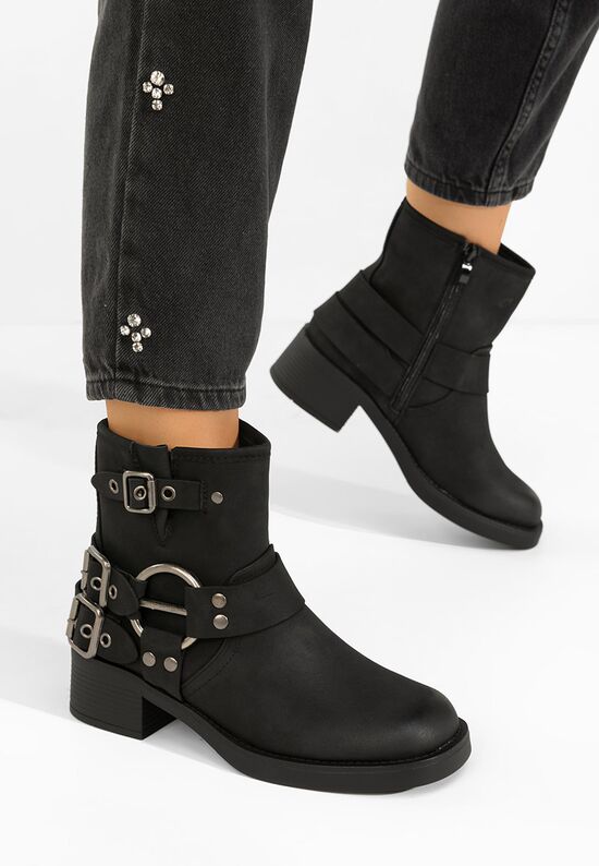 Γυναικεία μποτάκια Agathia Μαύρα, Μέγεθος: 38- zapatos