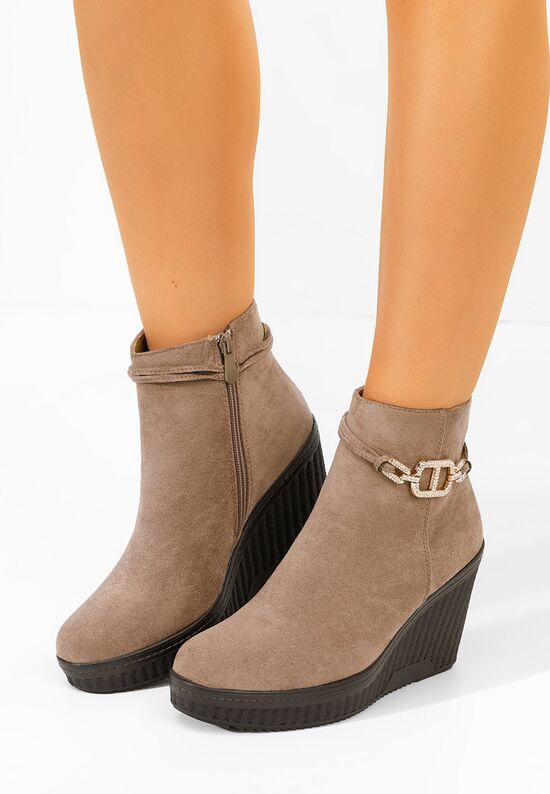 Μποτακια πλατφορμεσ Charlet V3 χακι, Μέγεθος: 40- zapatos