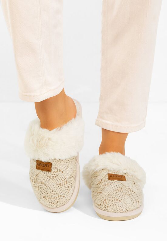 Παντοφλεσ γυναικειεσ χειμερινεσ Ginesa μπεζ, Μέγεθος: 40- zapatos