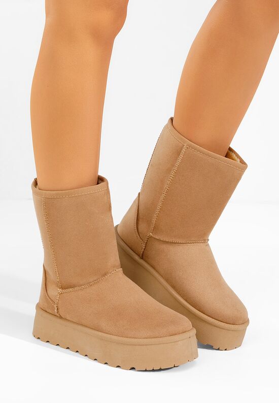 Μπότες τύπου UGG με πλατφόρμα Luisana ταμπά, Μέγεθος: 37- zapatos