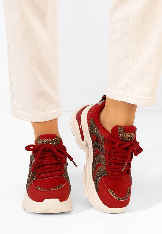 Sneakers με πλατφόρμα Rossia μπορντό, Μέγεθος: 40- zapatos