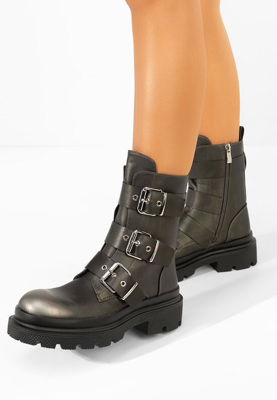 Γυναικείες Μπότες Mioala γκρι, Μέγεθος: 37- zapatos