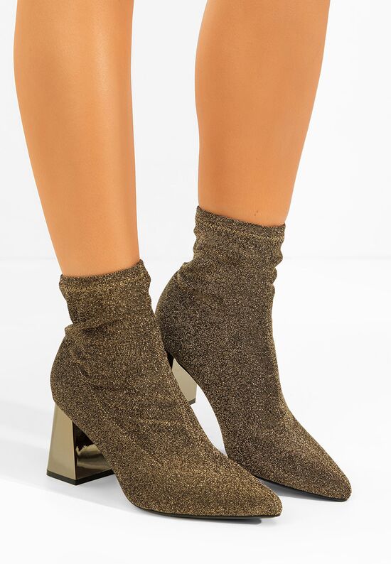 Μποτάκια κάλτσα Sidoneia χρυσα, Μέγεθος: 36- zapatos