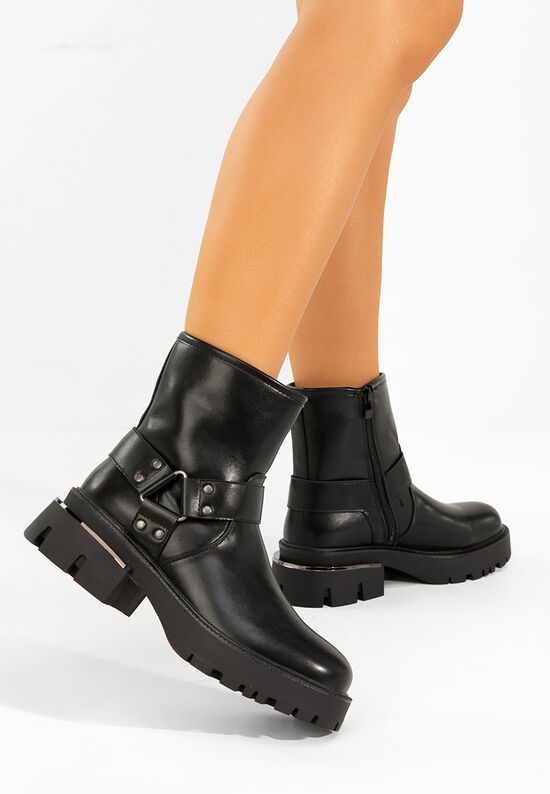 Γυναικεία μποτάκια Alinoa Μαύρα, Μέγεθος: 38- zapatos
