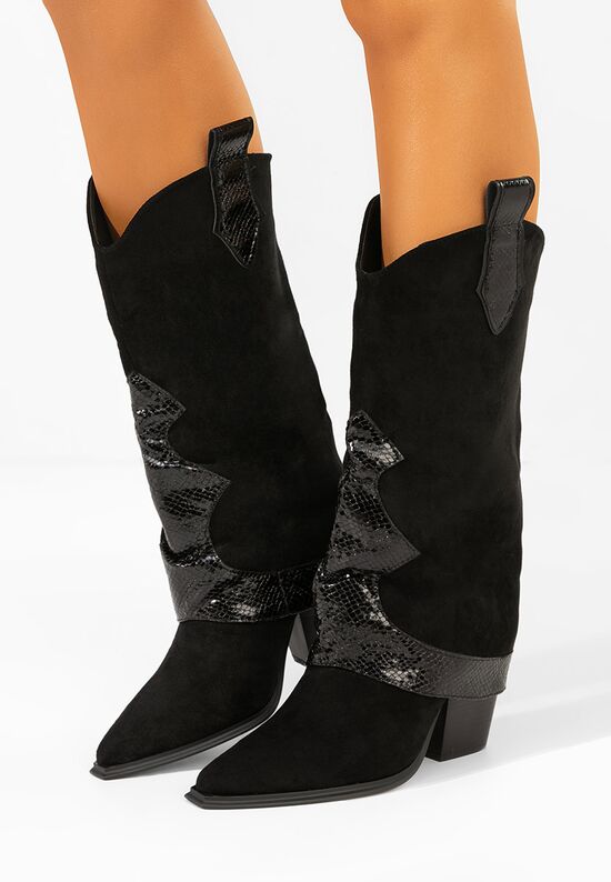 Καουμπόικες Μπότες Nistora Μαύρα, Μέγεθος: 39- zapatos