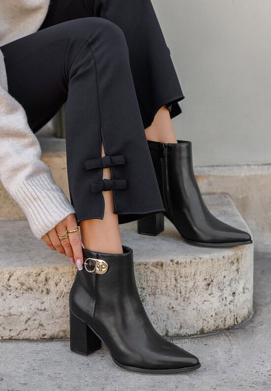 Μποτάκια με χοντρό τακούνι Rovina Μαύρα, Μέγεθος: 36- zapatos