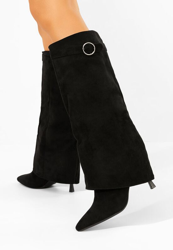 Μπότες με λεπτό τακούνι Celsana Μαύρα, Μέγεθος: 38- zapatos