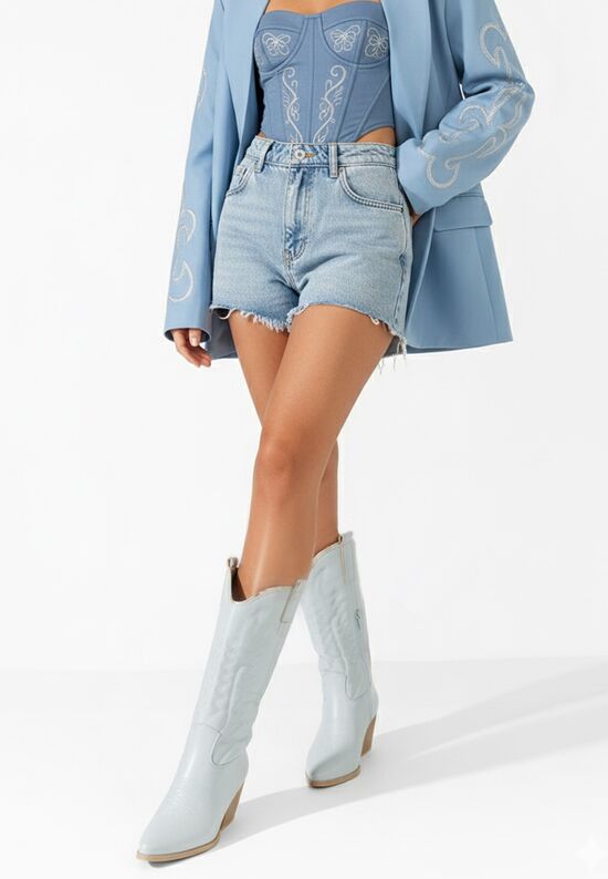 Καουμπόικες Μπότες Albeva Γαλάζιο, Μέγεθος: 36- zapatos