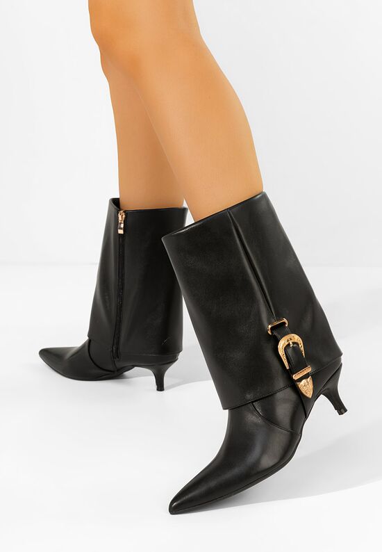 Μπότες με τακούνι Arvenia Μαύρα, Μέγεθος: 41- zapatos