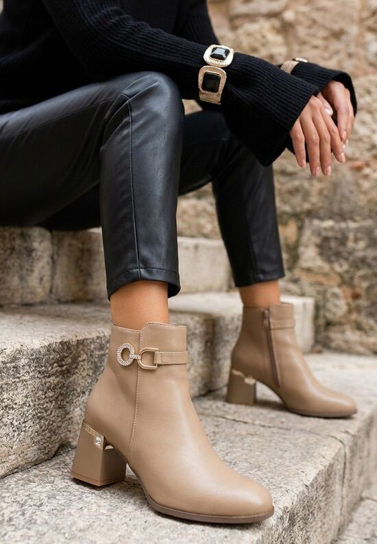 Γυναικεία Μποτίνια Margie χακι, Μέγεθος: 37- zapatos