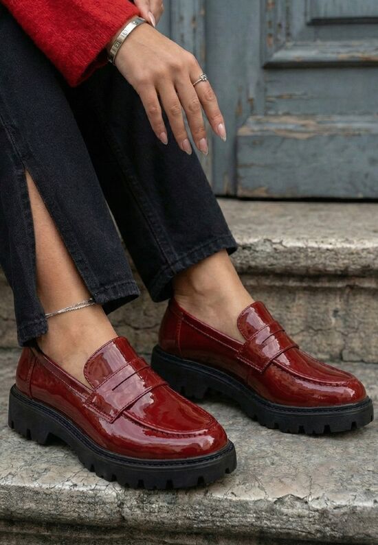 Loafers γυναικεια Zampa μπορντό, Μέγεθος: 36- zapatos