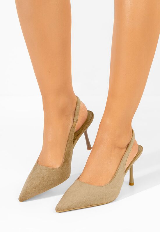 Εξωφτερνες γοβες Karila χακι, Μέγεθος: 41- zapatos