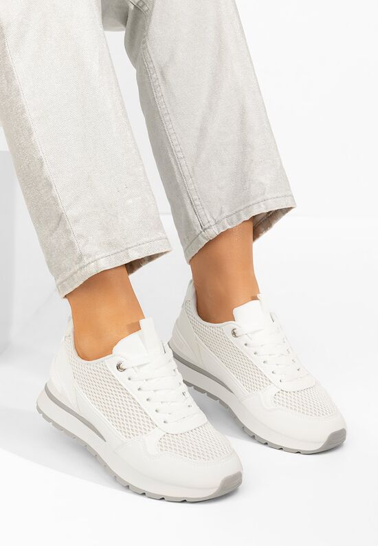 Sneakers γυναικεια Helenia λευκά, Μέγεθος: 41- zapatos