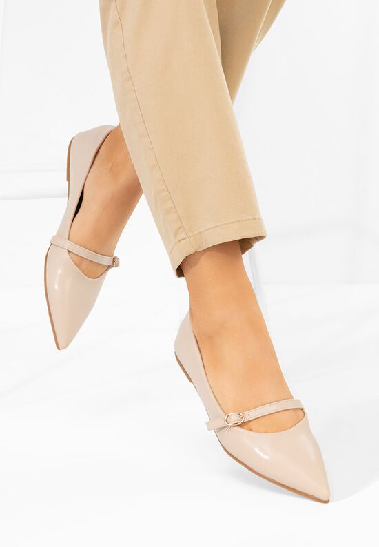 Μπαλαρίνεσ μυτερεσ Izaura μπεζ, Μέγεθος: 38- zapatos