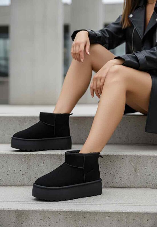 Μπότες με πλατφόρμα Savieda V7 Μαύρα, Μέγεθος: 40- zapatos