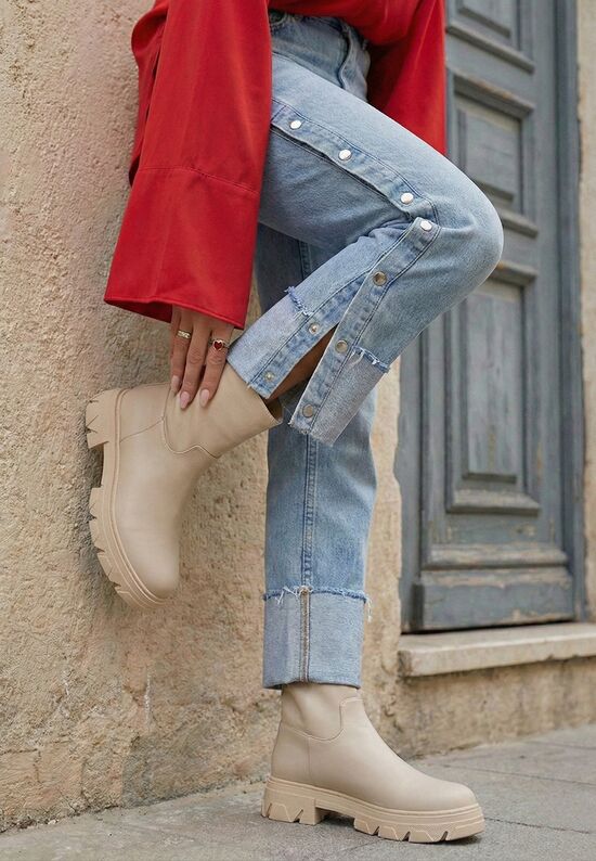 Γυναικείες Μπότες Aniya V2 μπεζ, Μέγεθος: 38- zapatos