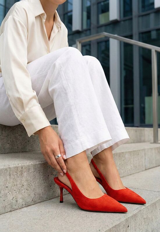 Εξωφτερνες γοβες Karila κοκκινο, Μέγεθος: 38- zapatos