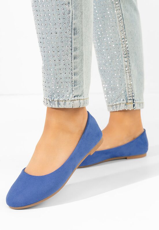 Γυναικείες μπαλαρίνες Agappia μπλε, Μέγεθος: 37- zapatos