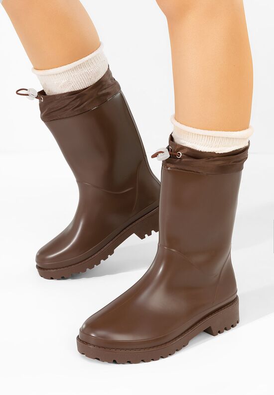 Μπότες βροχής Zunaira καφε, Μέγεθος: 40- zapatos