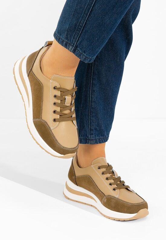 Sneakers με πλατφόρμα Janelia χακι, Μέγεθος: 40- zapatos