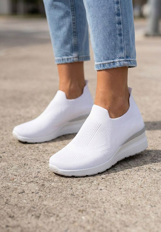 Sneakers με πλατφόρμα λευκά Boka, Μέγεθος: 39- zapatos