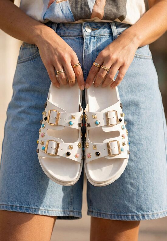 Παντόφλες γυναικειεσ Volucia λευκά, Μέγεθος: 38- zapatos