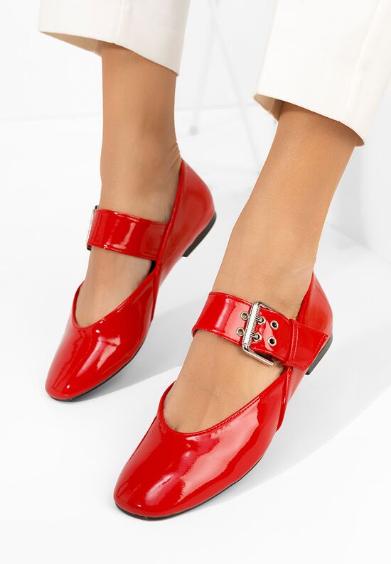 Γυναικείες μπαλαρίνες Katalea κοκκινο, Μέγεθος: 37- zapatos