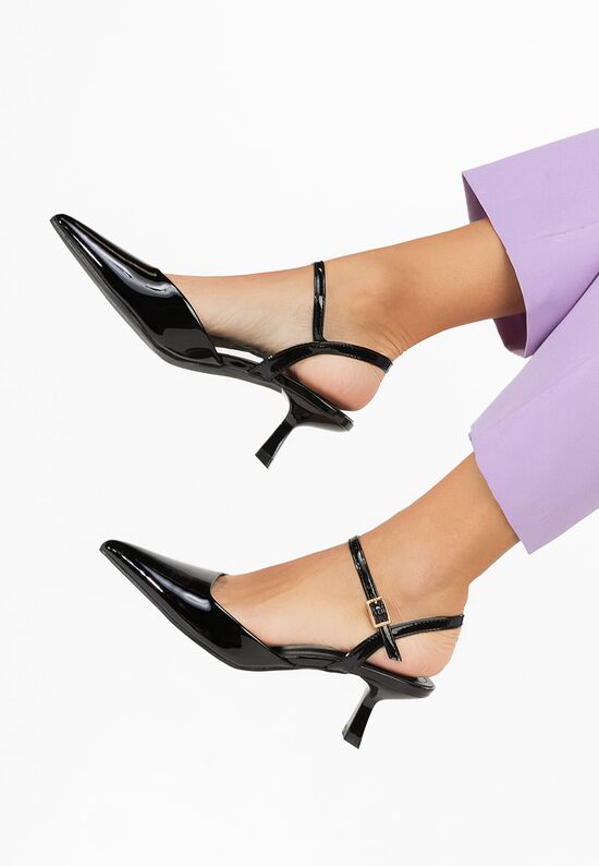 Γόβες slingback Damarisa μαύρα, Μέγεθος: 41- zapatos