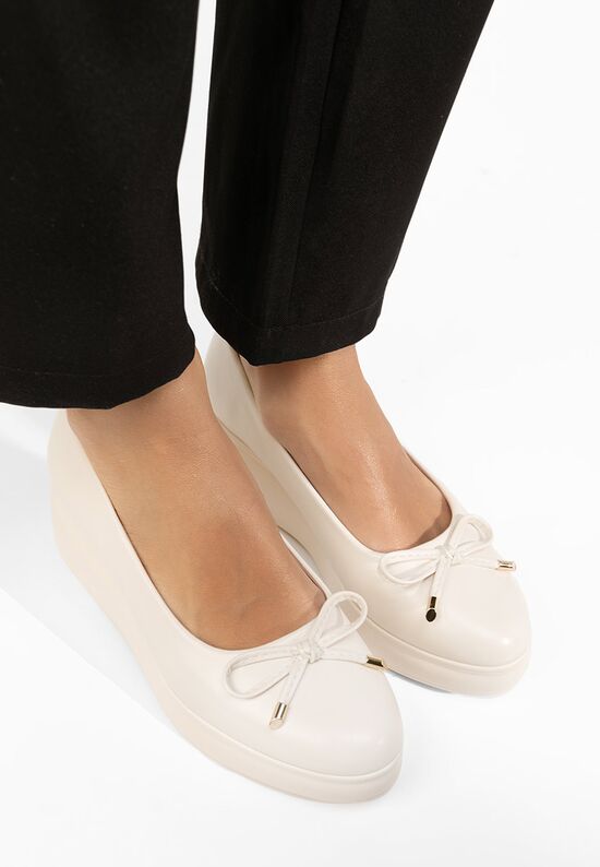 Πλατφόρμες γυναικεία Olmaria μπεζ, Μέγεθος: 38- zapatos