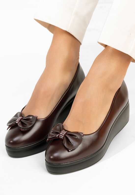 Πλατφόρμες γυναικεία Liliane μπορντό, Μέγεθος: 37- zapatos