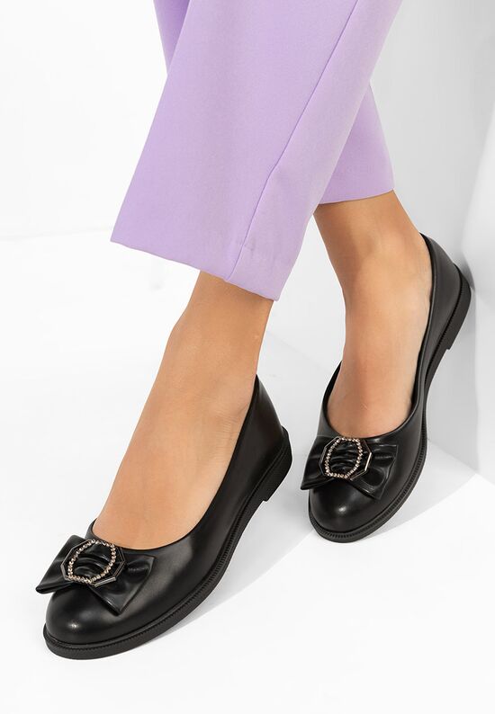 Γυναικείες μπαλαρίνες Briania μαύρα, Μέγεθος: 38- zapatos