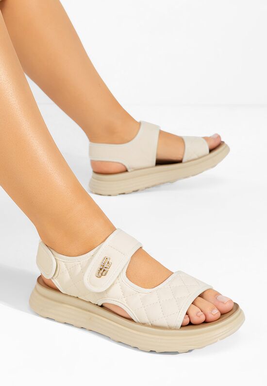 Γυναικεία σανδάλια Axela μπεζ, Μέγεθος: 39- zapatos