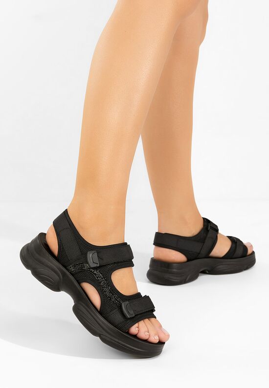 Γυναικεία σανδάλια Hazenia Μαύρα, Μέγεθος: 37- zapatos