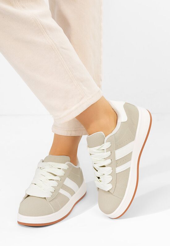Sneakers γυναικεια Antoneta μπεζ, Μέγεθος: 36- zapatos