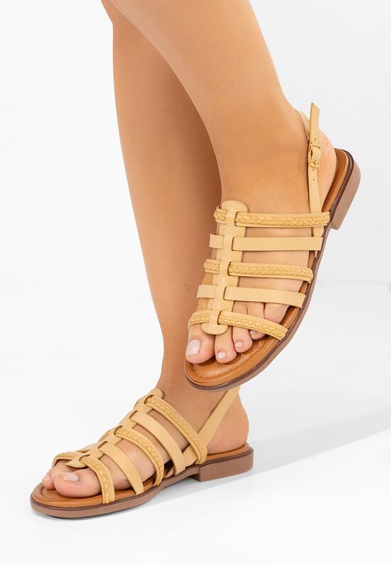 Γυναικεία σανδάλια Aminta μπεζ, Μέγεθος: 39- zapatos