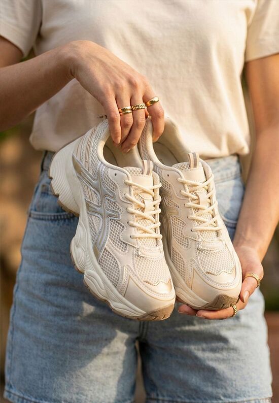 Sneakers με πλατφόρμα Kaliora μπεζ, Μέγεθος: 39- zapatos