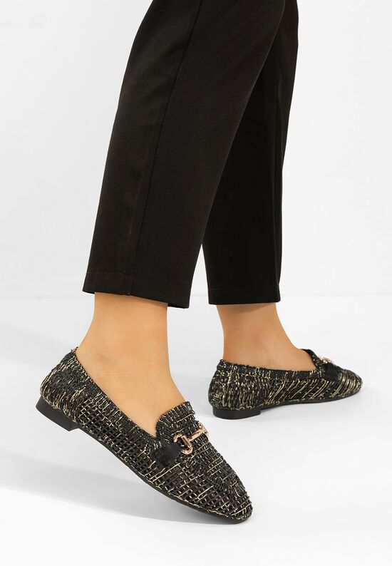 Μοκασίνια γυναικεια Cameilia μαύρα, Μέγεθος: 36- zapatos