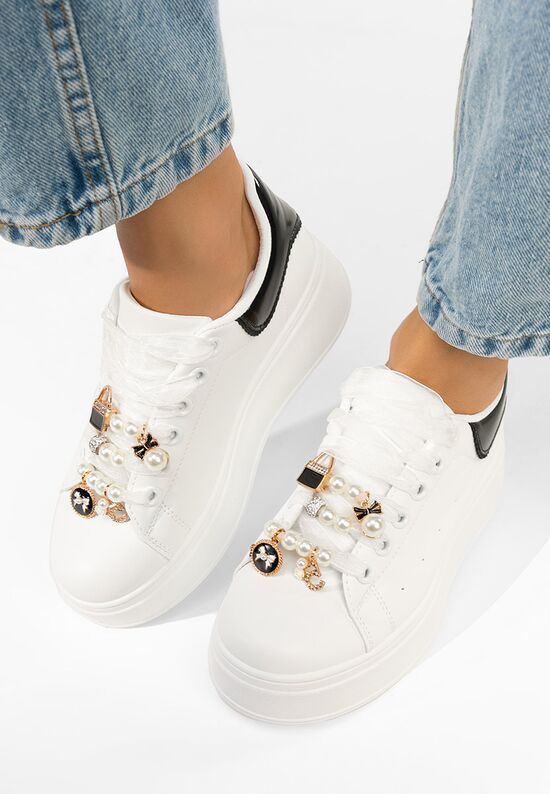 Sneakers με πλατφόρμα Cellia λευκά, Μέγεθος: 38- zapatos