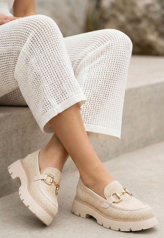 Μοκασίνια γυναικεια δερματινα Yolandia μπεζ, Μέγεθος: 41- zapatos