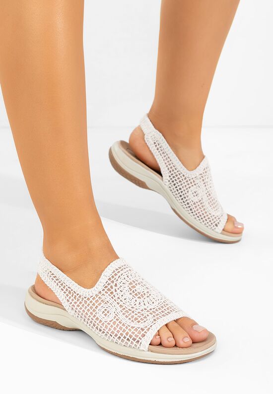 Γυναικεία σανδάλια Lalyana λευκά, Μέγεθος: 37- zapatos