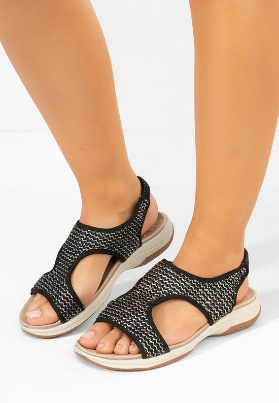 Γυναικεία σανδάλια Amenia Μαύρα, Μέγεθος: 39- zapatos