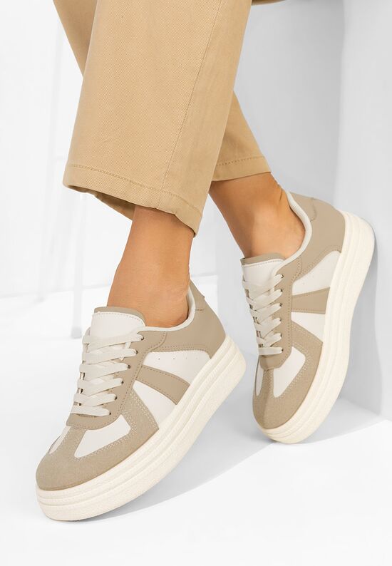 Sneakers με πλατφόρμα Serinia χακι, Μέγεθος: 40- zapatos