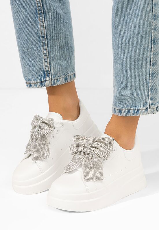 Sneakers με πλατφόρμα Anitta λευκά, Μέγεθος: 41- zapatos