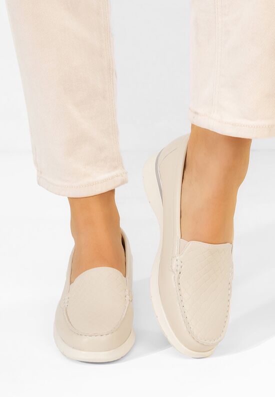 Μοκασίνια γυναικεια Seona μπεζ, Μέγεθος: 40- zapatos