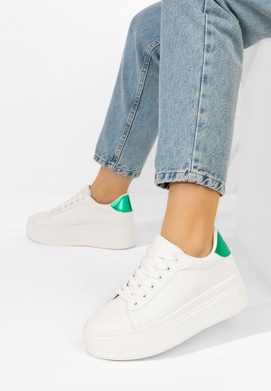 Sneakers με πλατφόρμα Albea V3 λευκά, Μέγεθος: 41- zapatos
