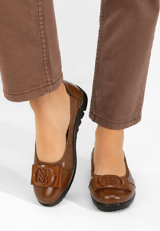 Μπαλαρίνες δερματινεσ Demarisa καφε, Μέγεθος: 36- zapatos