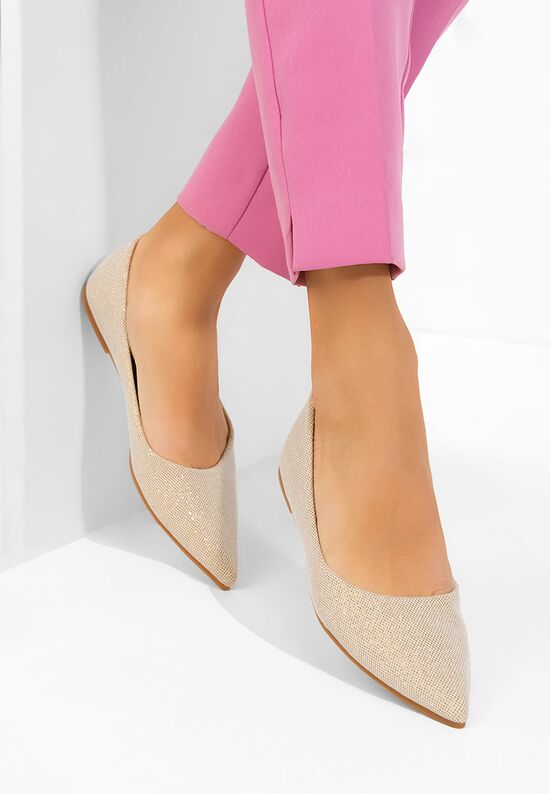 Μπαλαρίνες Ocsana χρυσο, Μέγεθος: 41- zapatos