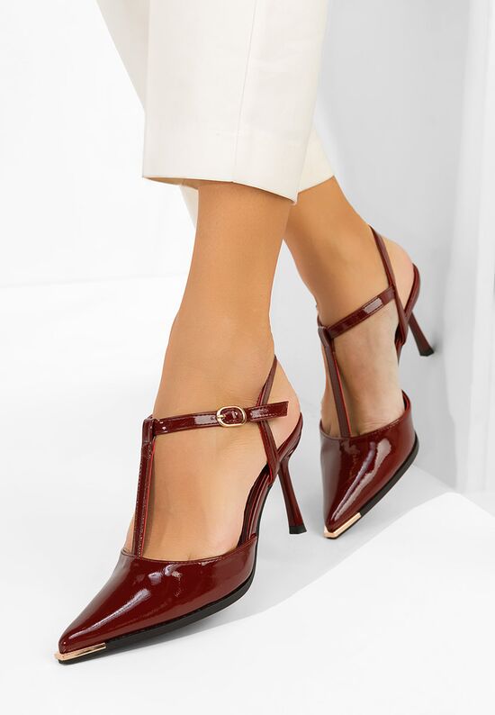 Γόβες slingback Evenia μπορντό, Μέγεθος: 40- zapatos