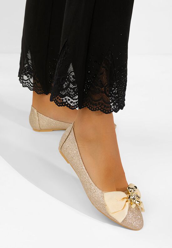 Μπαλαρίνες Adelyma χρυσο, Μέγεθος: 36- zapatos