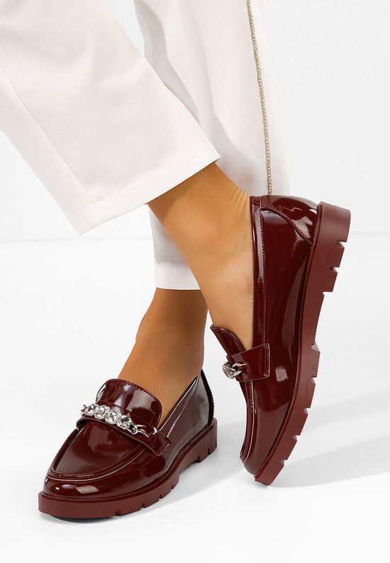 Loafers γυναικεια Anselia μπορντό, Μέγεθος: 40- zapatos